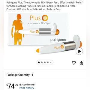 Paingone Plus Automatic TENS Pen - White and Orange